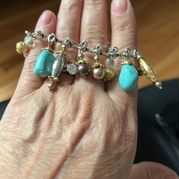 Brighton gold silver pearls grey gold necklace - Picture 6 of 11